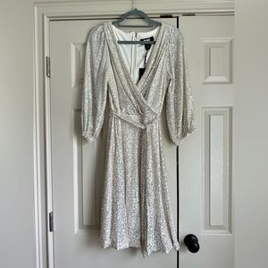 DKNY long sleeve sequined dress size 10. New with tags